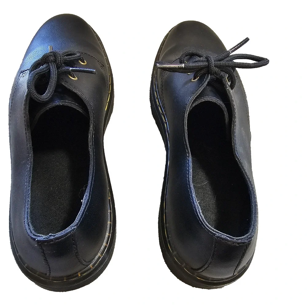 Docs Dr Martens Black Leather Zavalalo Oxfords Lace Up Shoes Mens 8 Womens 9